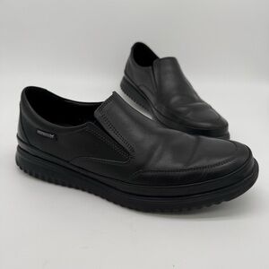 Mephisto Twain Black Leather Slip On Sneaker Loafer Size 10.5